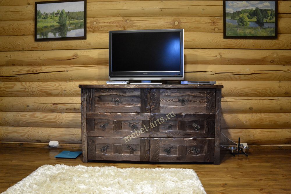 Тумба под старину для телевизора
